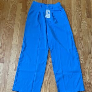 Women's Wide Leg Blue Pants